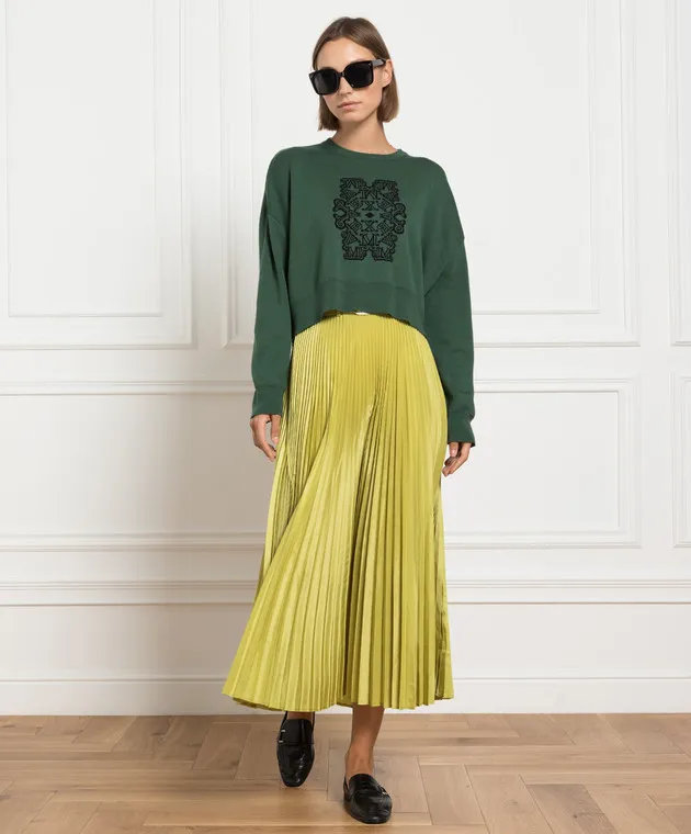 Max Mara Green pleated skirt