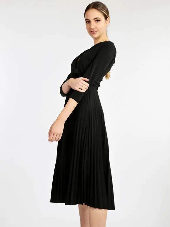 Melitea Vestido mujer plisado manga 3/4