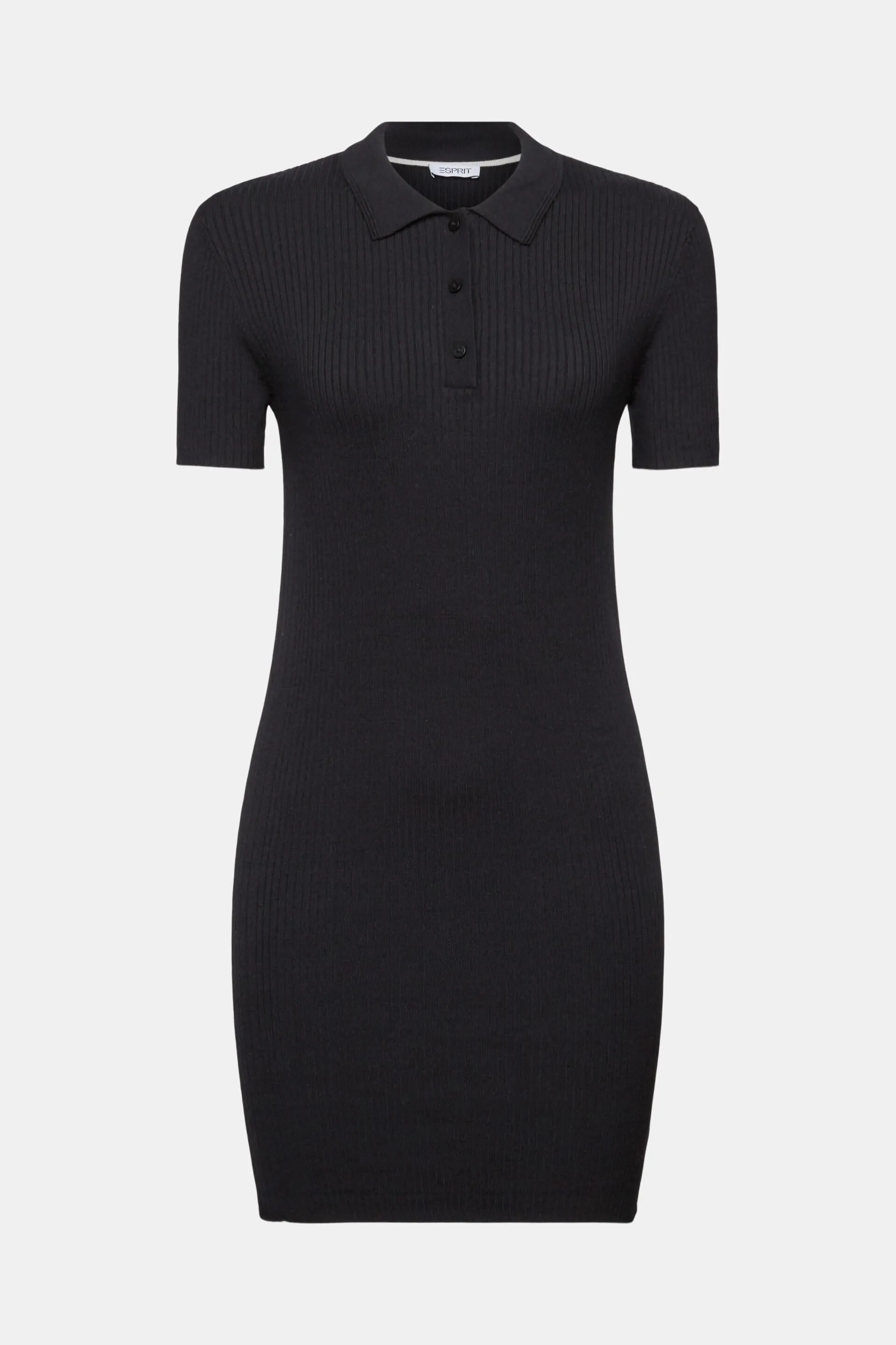Minivestido de canalé estilo polo