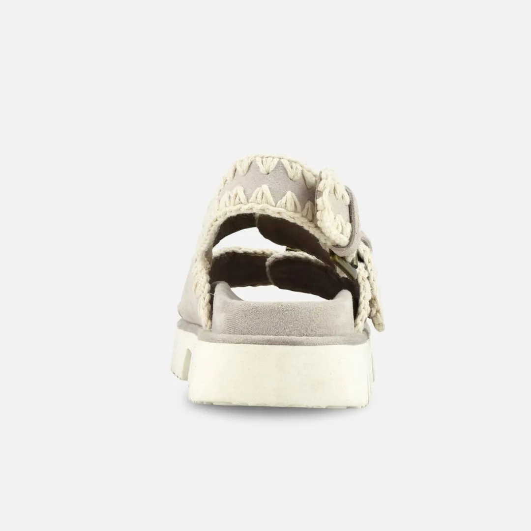 Mou Bio Sandal Two Bukless And Back Strap Chalk