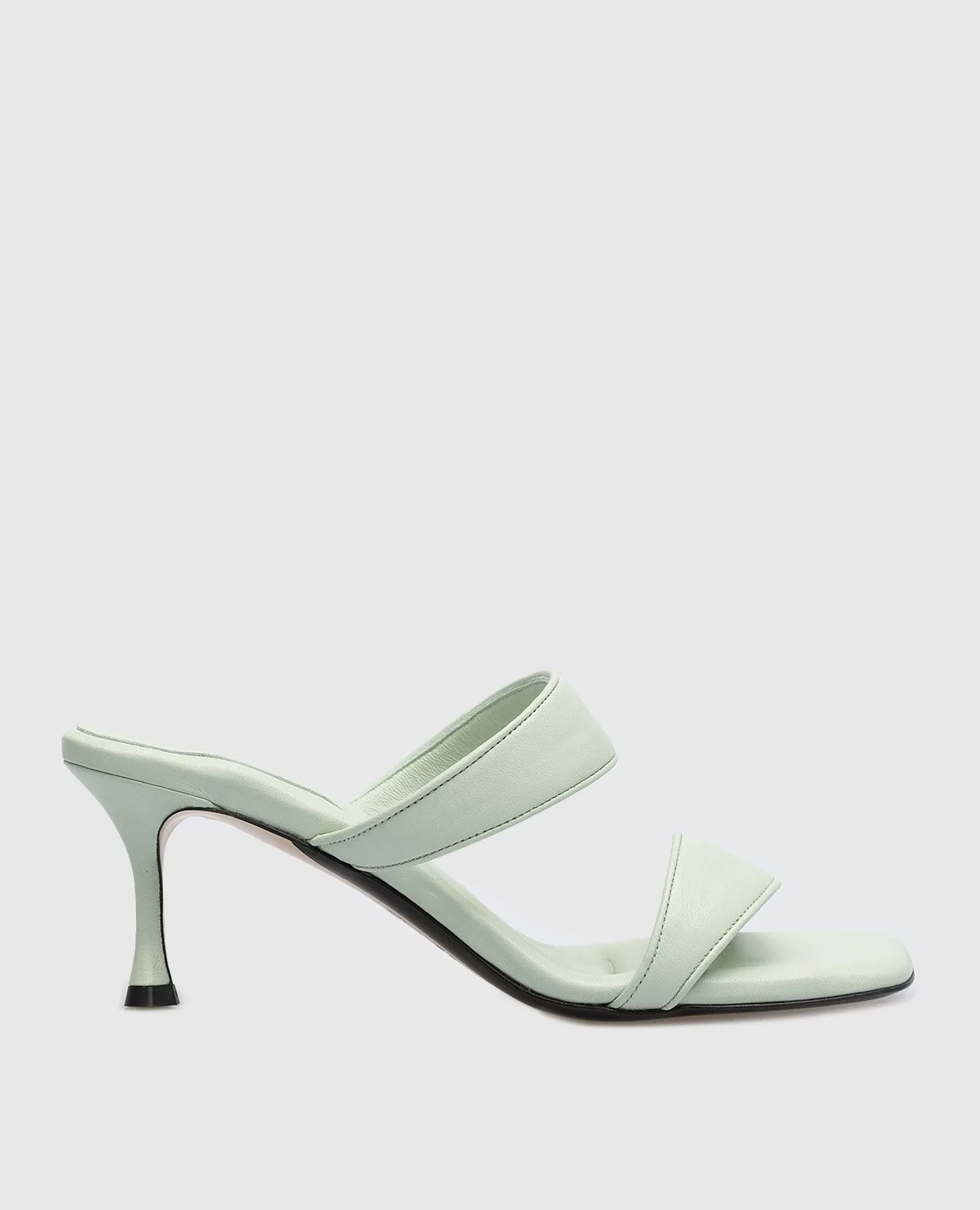 N21 Green leather mules
