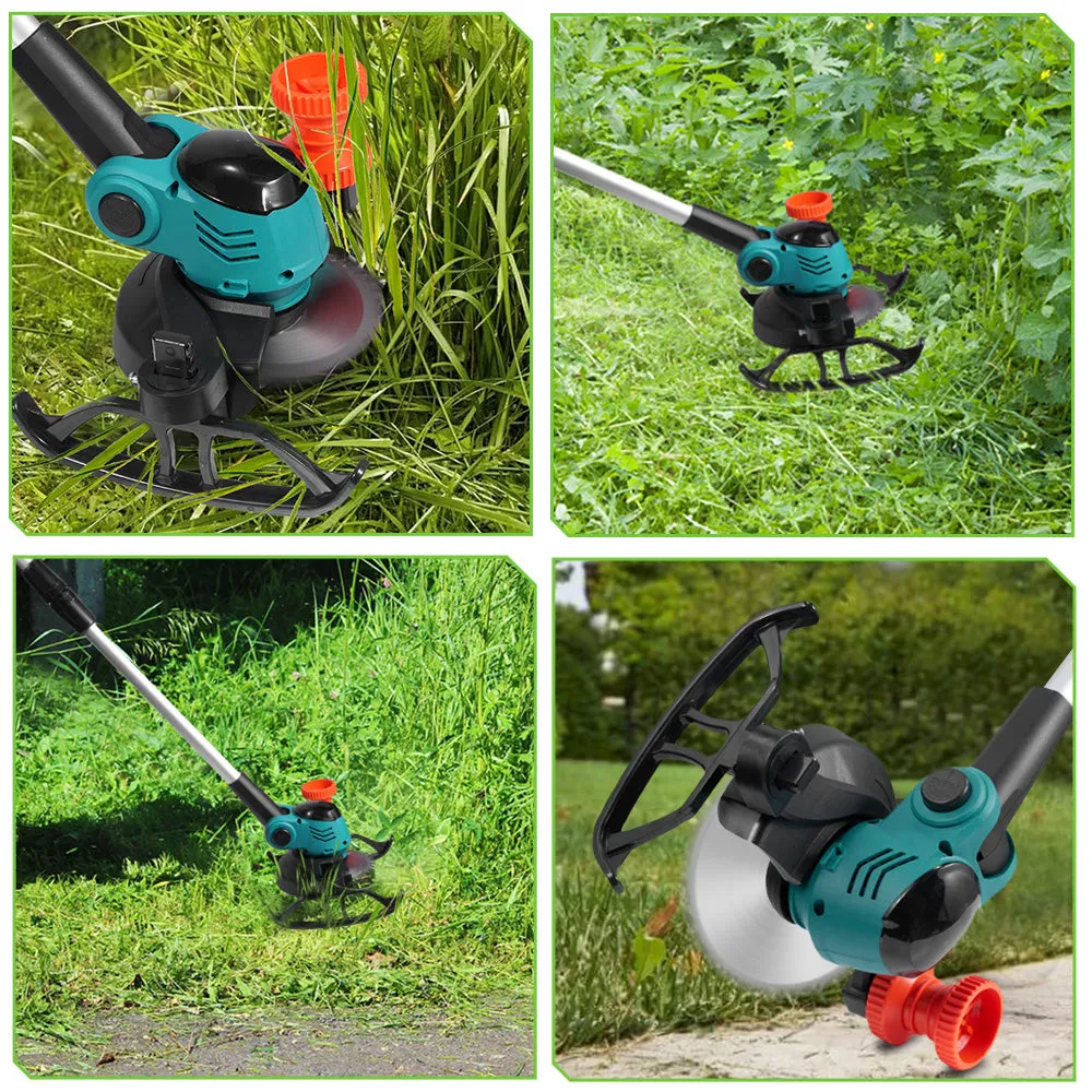 NewBeny 6 Inch Cordless Grass Trimmer with Tank/Side Wheels For Makita 18V Battery