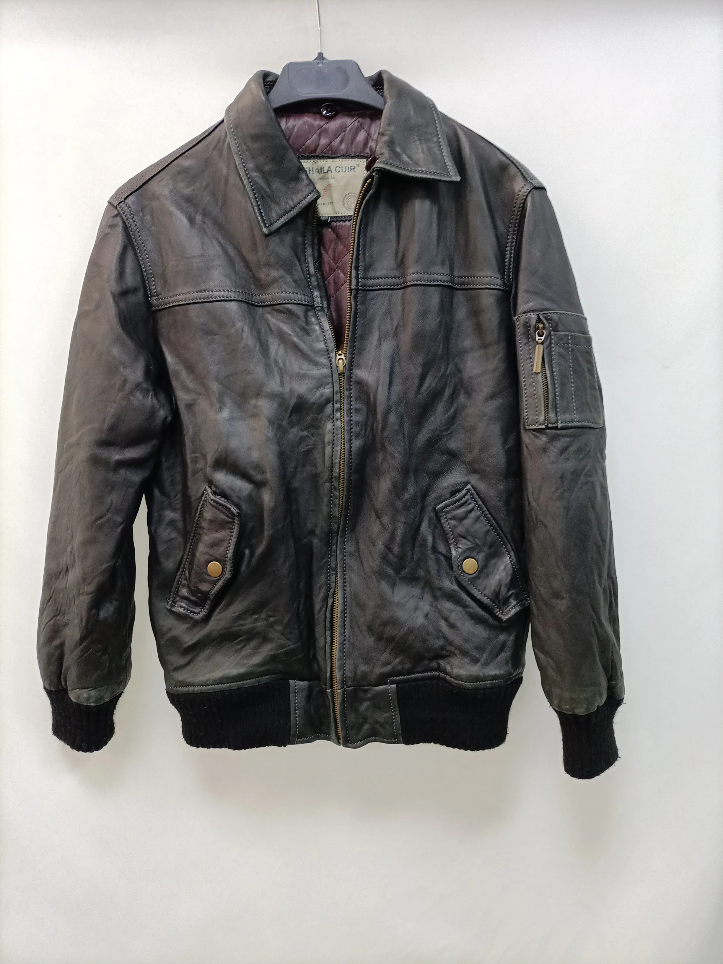 NOUHAILA CUIR. Cazadora negra piel T.12A(xs) (TARA)