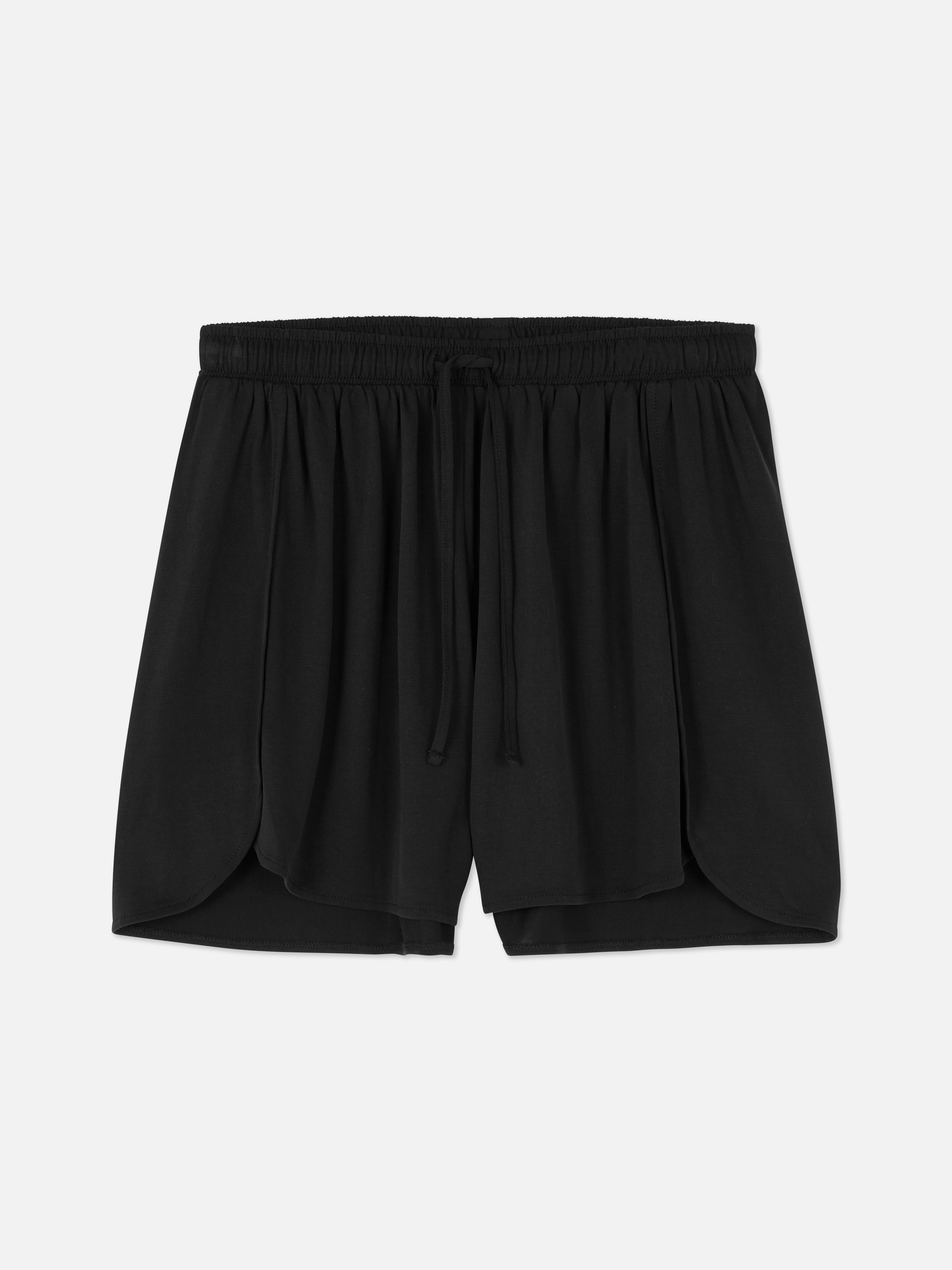 Pantalones cortos de talle alto con cordón de ajuste