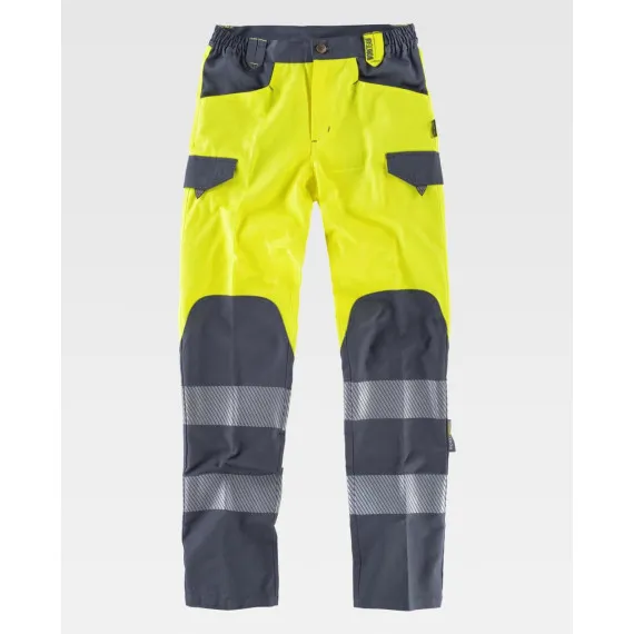 Pantalón combinado con alta visibilidad y cintas reflectantes segmentadas C2715