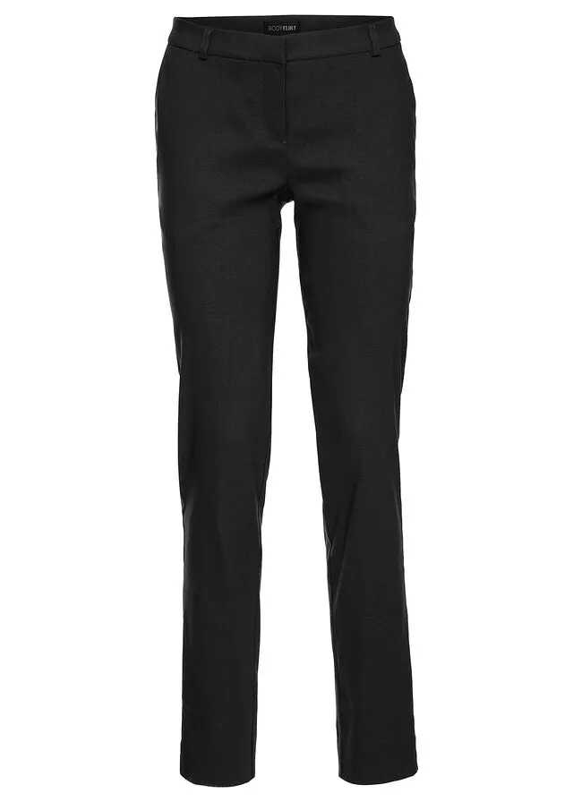 Pantalón elástico de estilo ejecutivo Negro