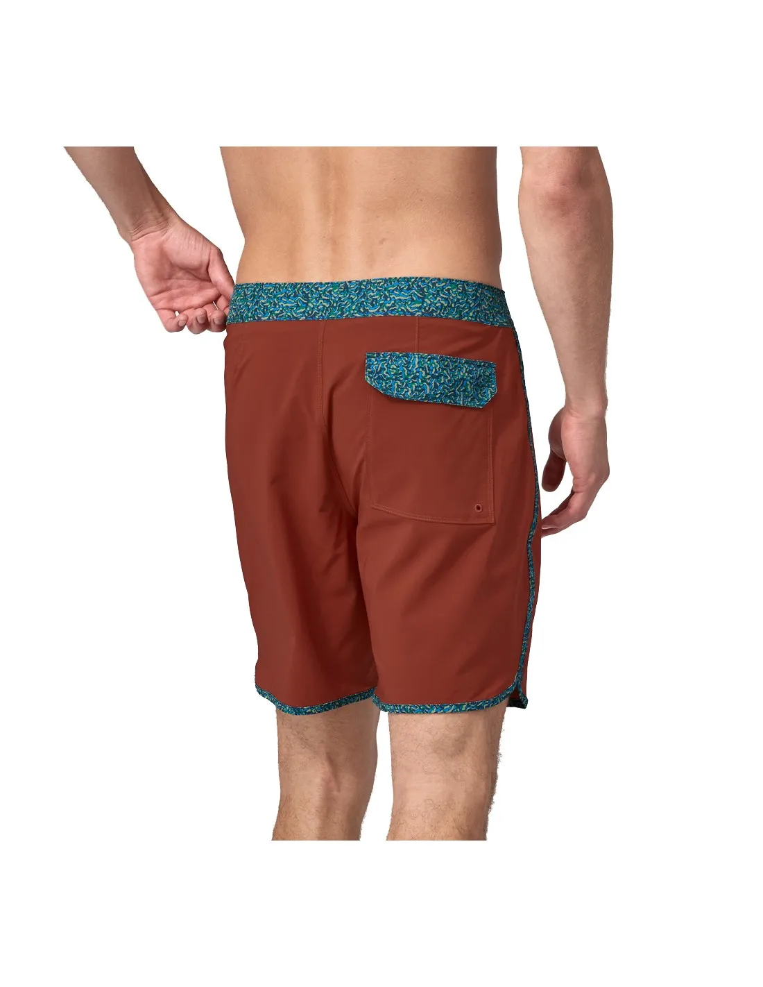 PATAGONIA M'S HYDROPEAK SCALLOP BOARDSHORTS MANGROVE RED
