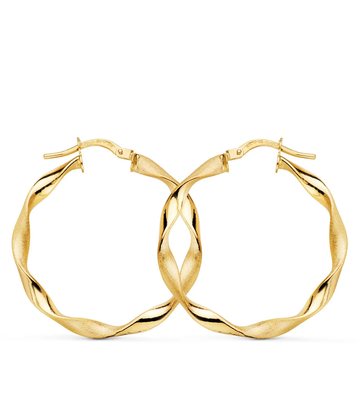 Pendientes Aros Oro 9K 29 mm Gallonados