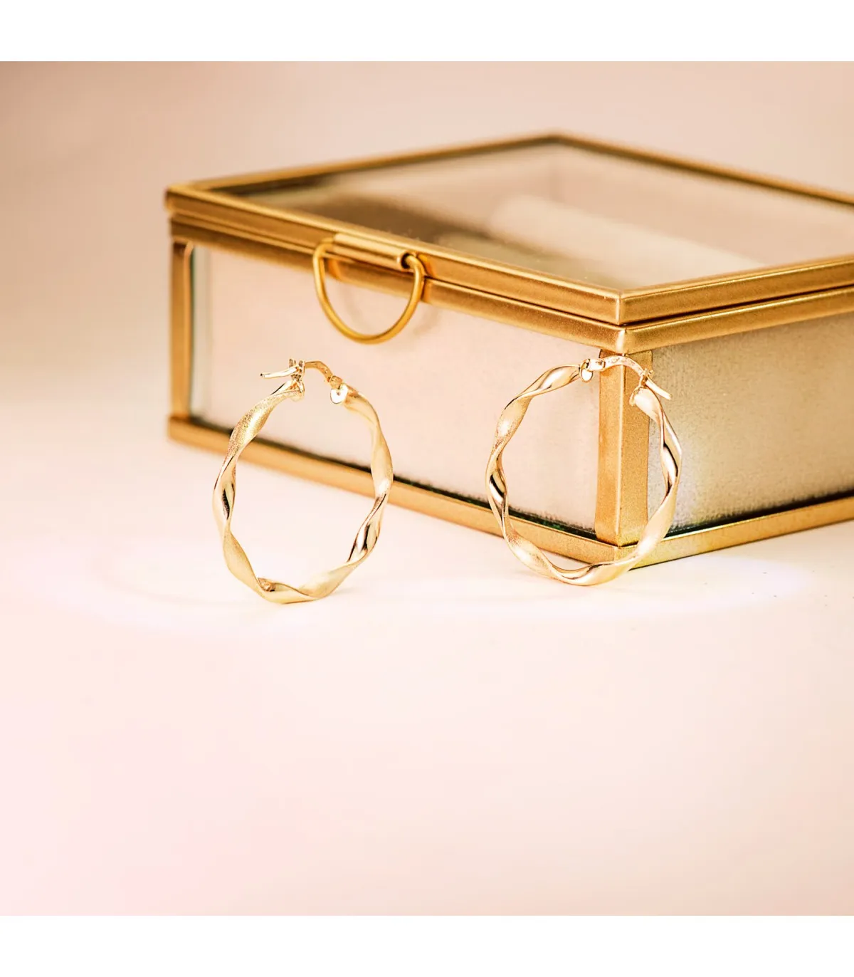 Pendientes Aros Oro 9K 29 mm Gallonados