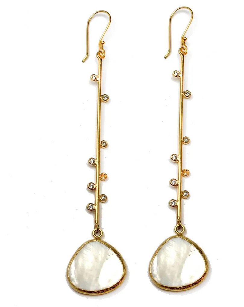 PENDIENTES MUJER PARA ALFOMBRA ROJA, PENDIENTES DE DISEÑO EN NACAR