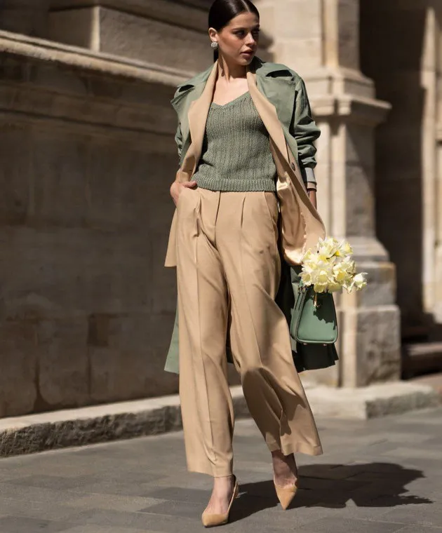 Peserico Green top with sequins