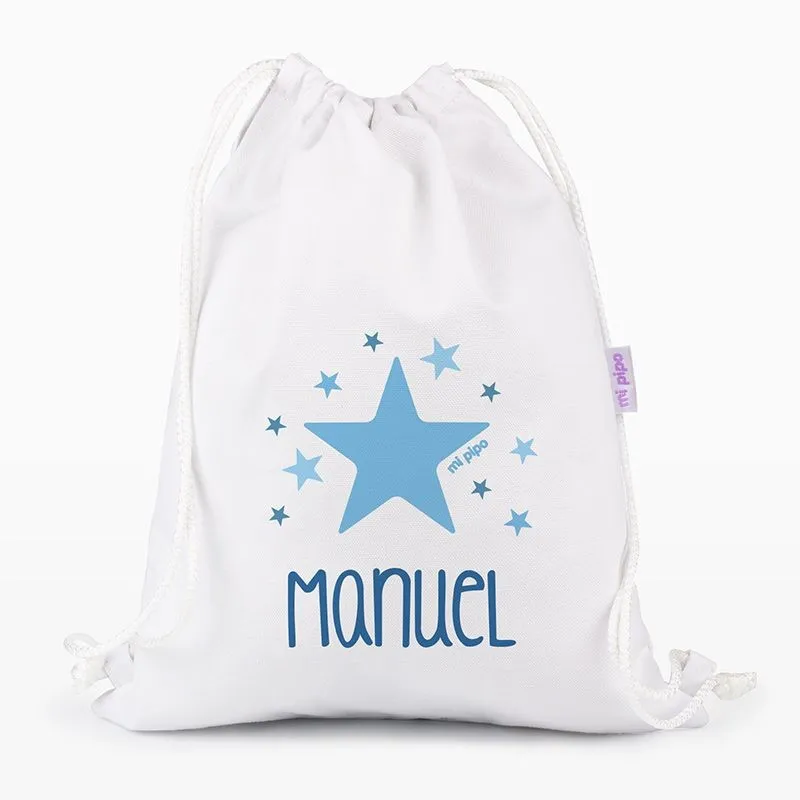Petate Medium Lona Estrella Azul personalizado, color a elegir