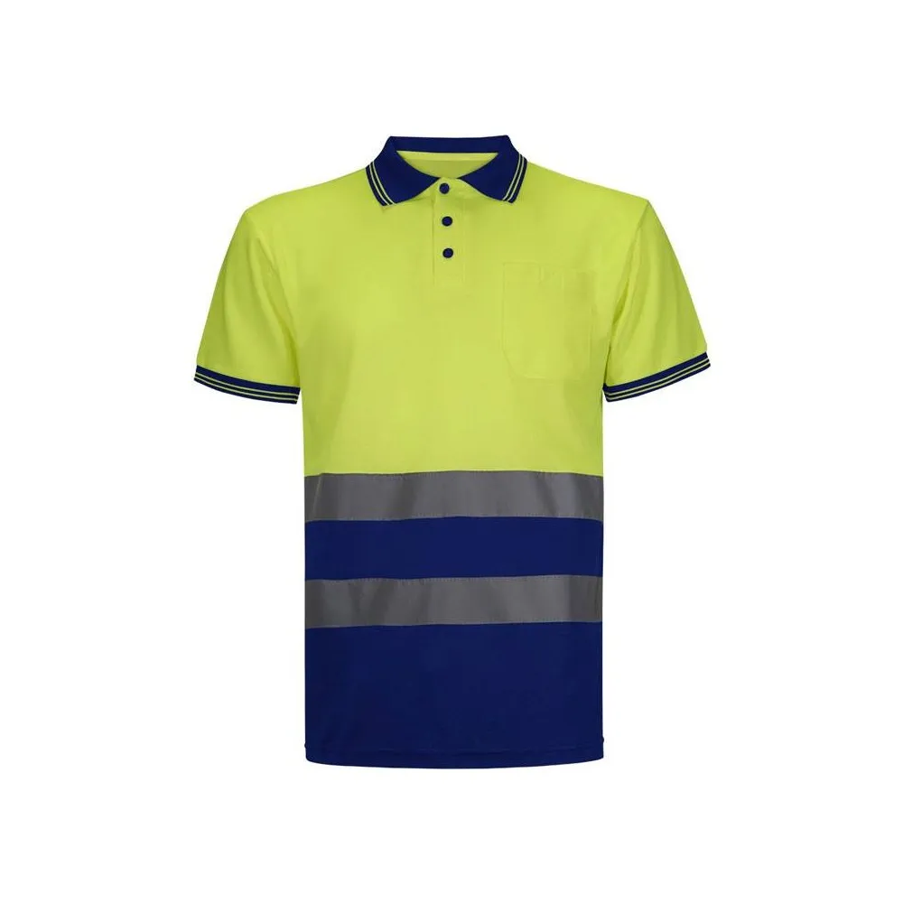 Polo manga corta combinado de alta visibilidad