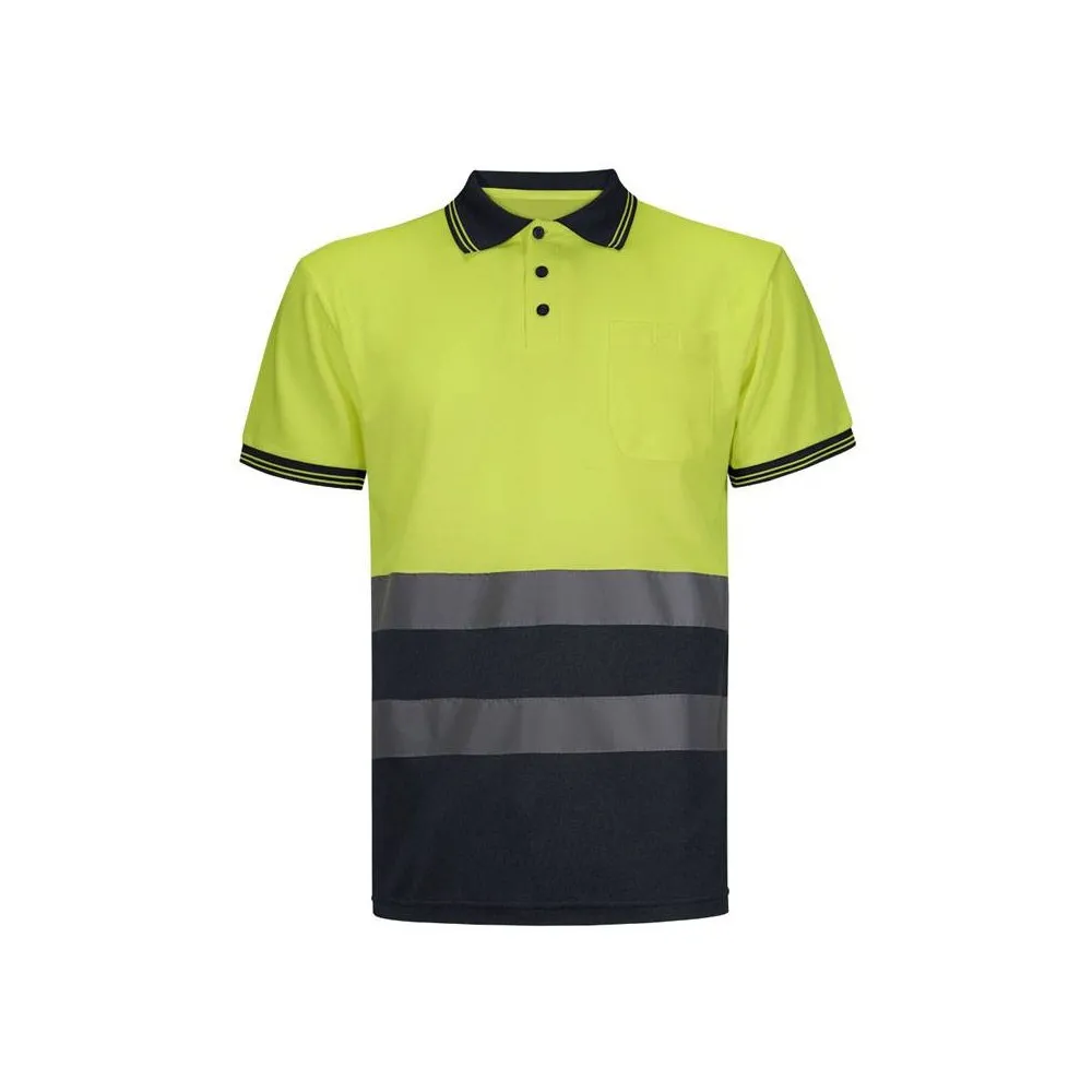 Polo manga corta combinado de alta visibilidad