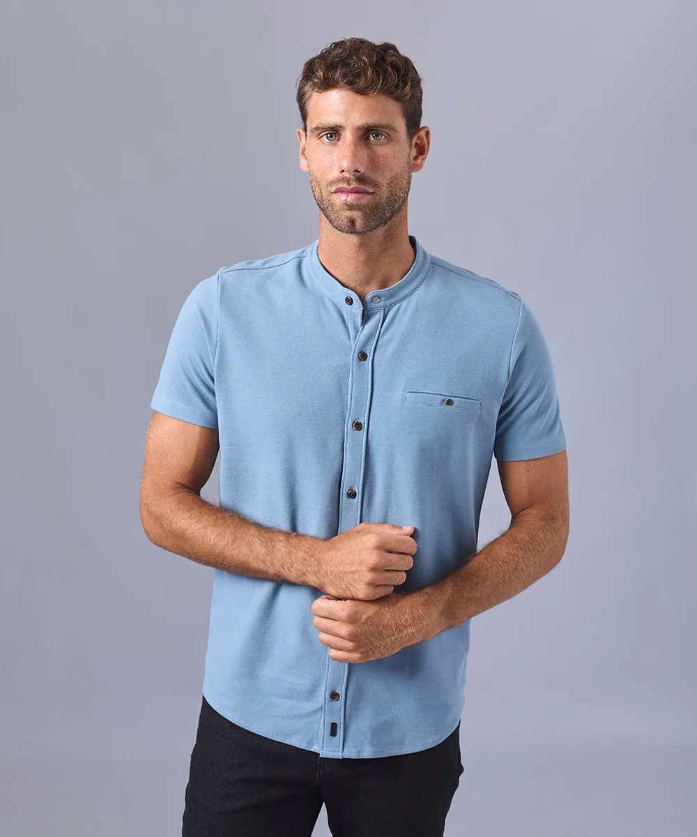 POLO MANGA CORTA PIQUE CUELLO NER ACERO OI24