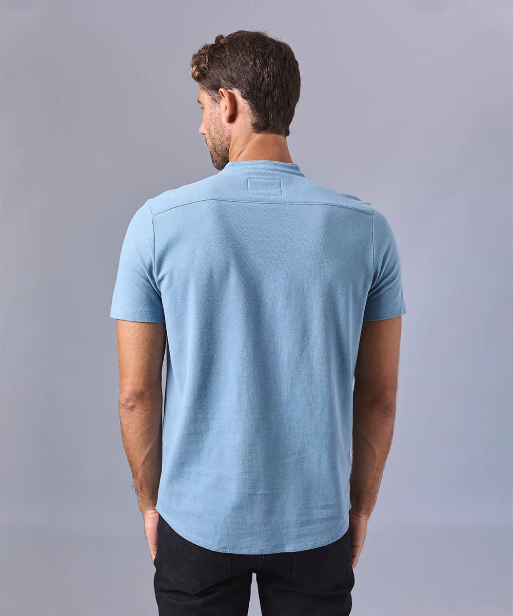POLO MANGA CORTA PIQUE CUELLO NER ACERO OI24