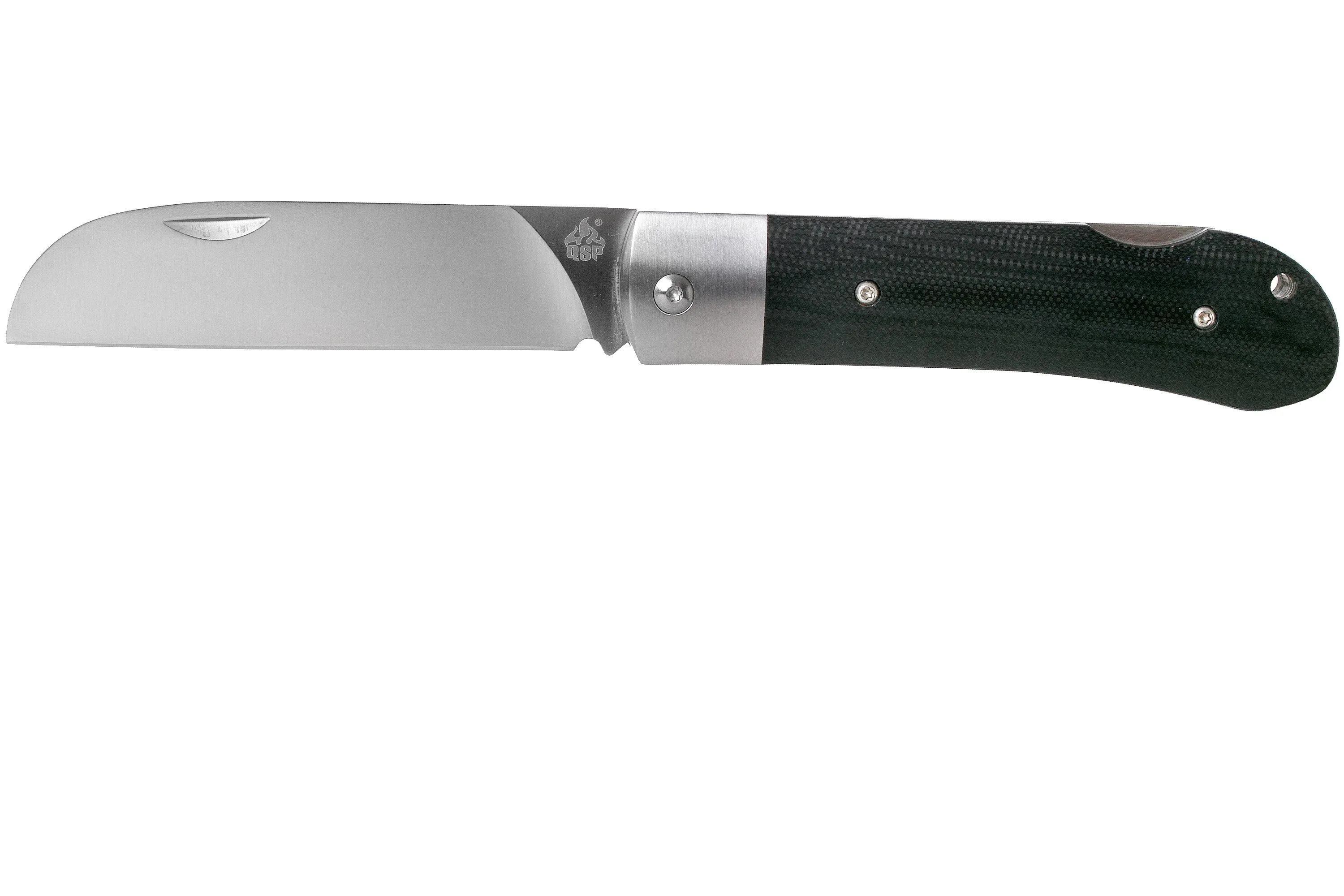 QSP KNIFE WORKER QS128A BLACK G10 NAVAJA, ARTHUR BREHM DESIGN