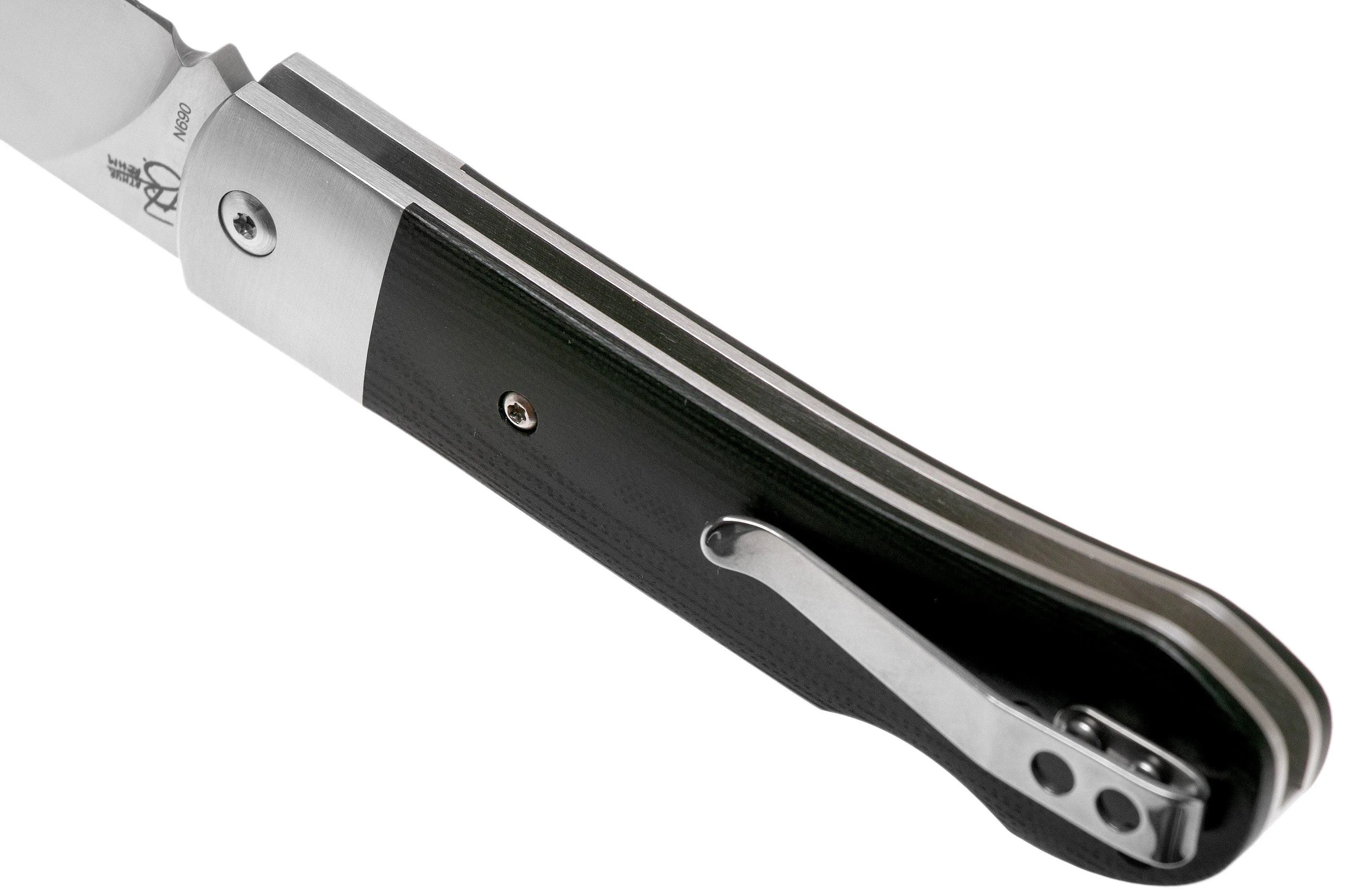 QSP KNIFE WORKER QS128A BLACK G10 NAVAJA, ARTHUR BREHM DESIGN