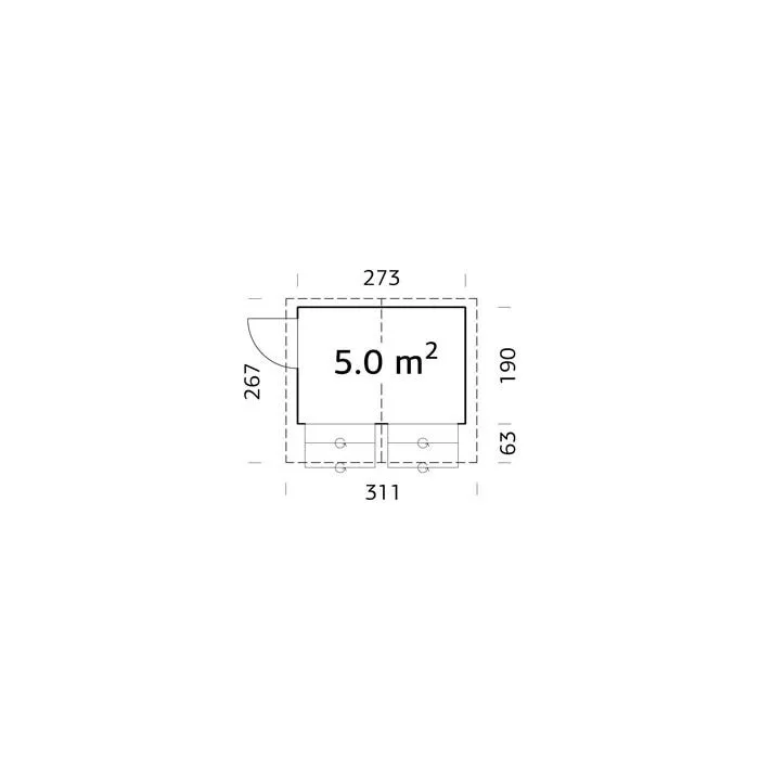 Quiosco Stella 5 m² Palmako