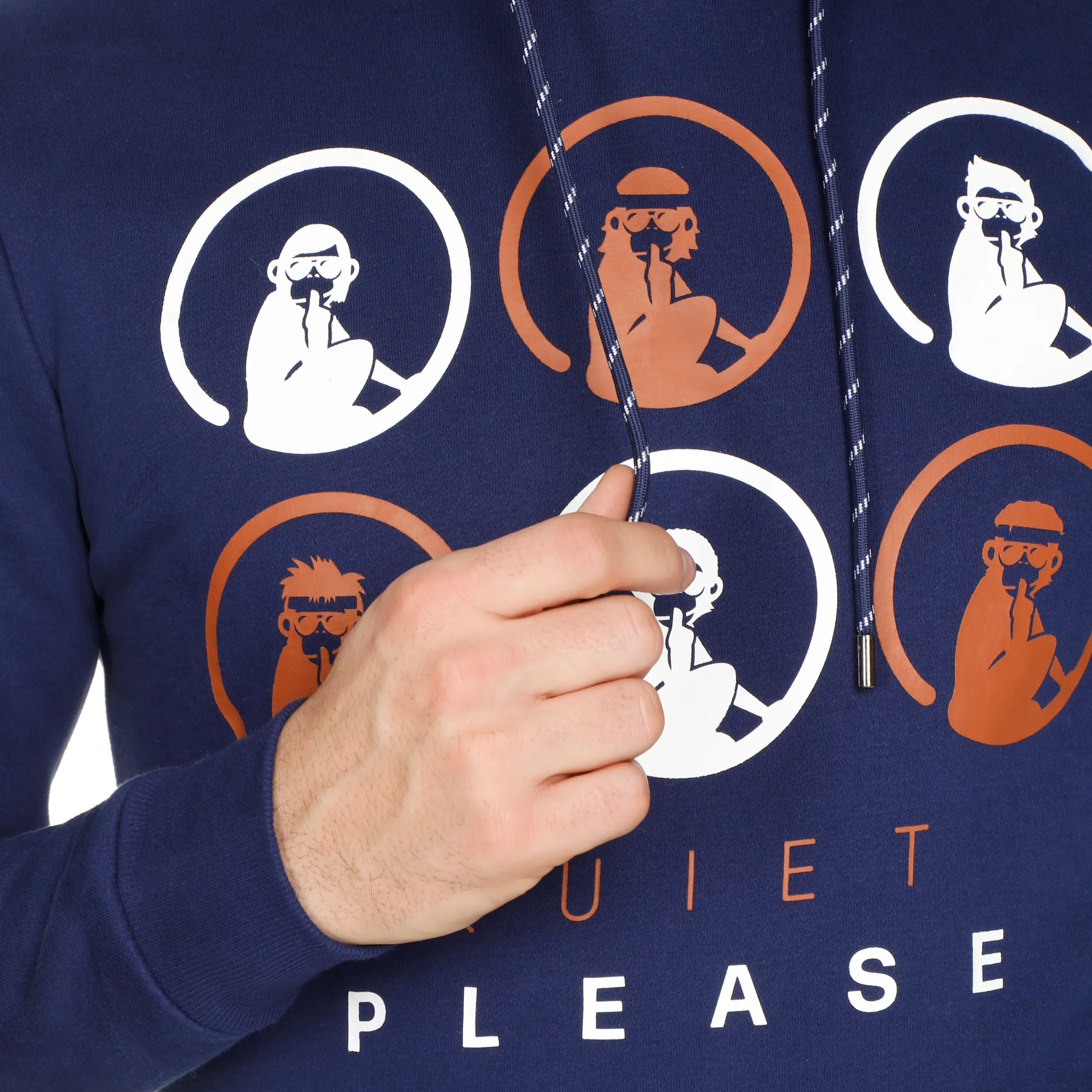 Retro Monkey Sudadera Con Capucha Hombres