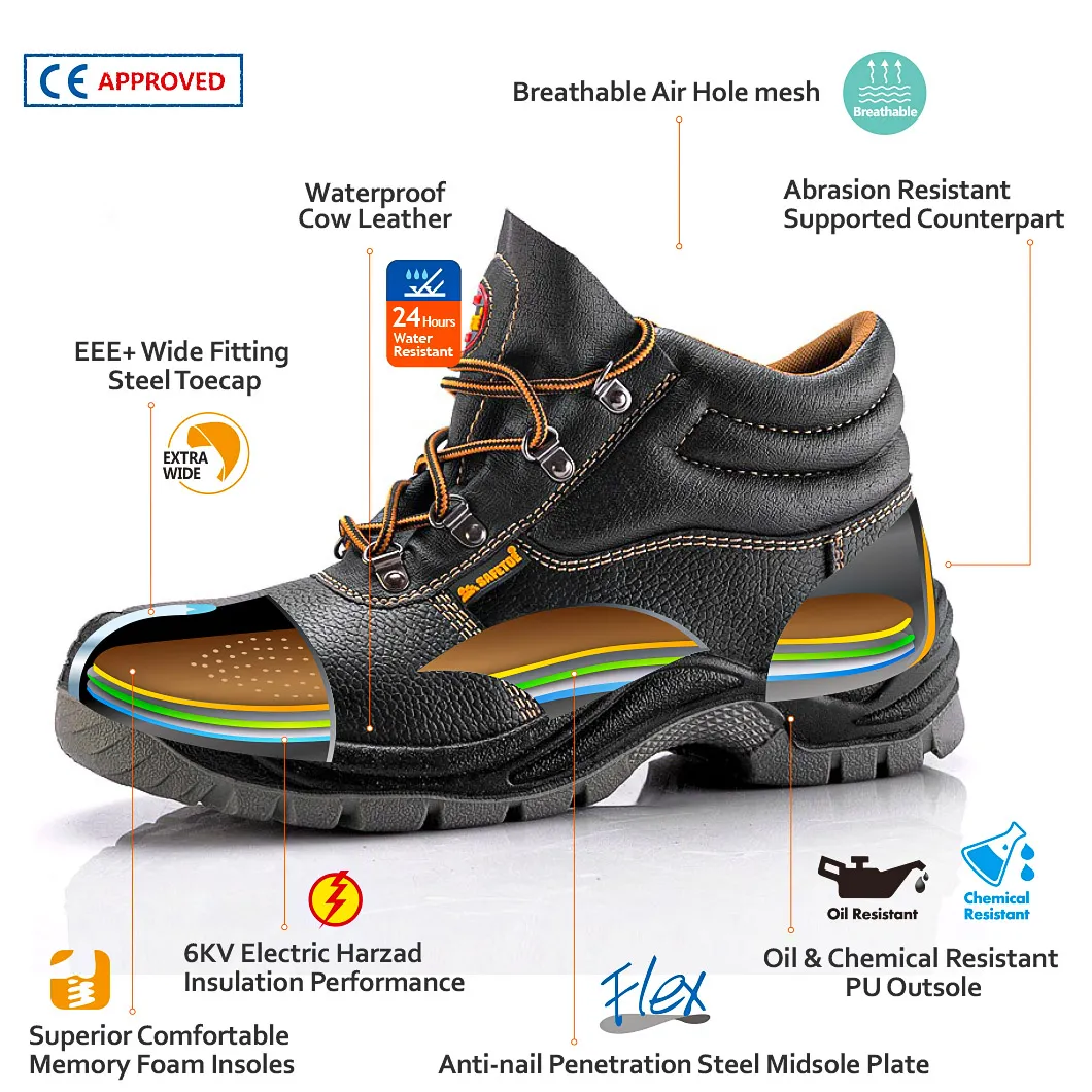 SAFETOE ZAPATOS DE SEGURIDAD DE MARCA M8138