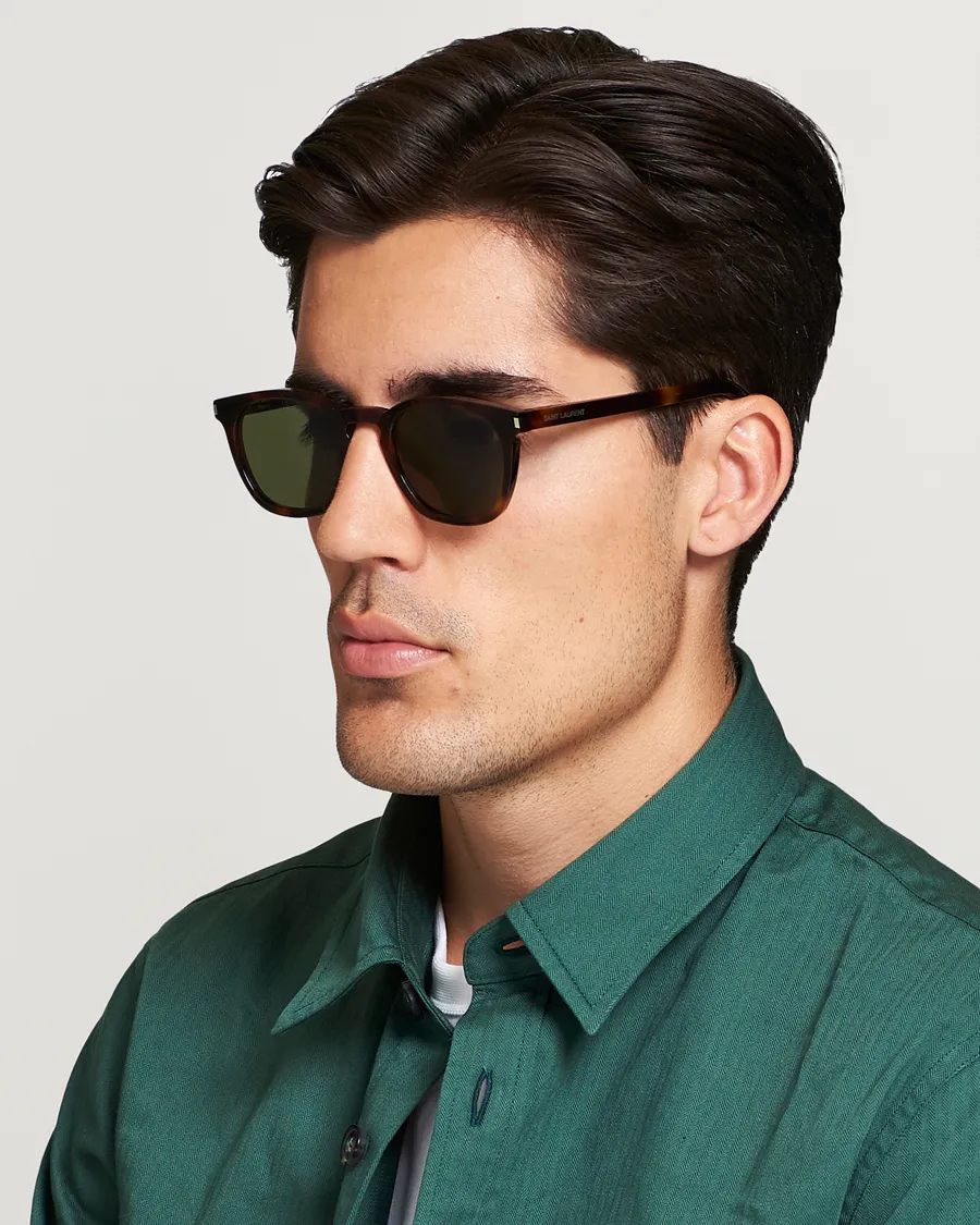 Saint Laurent SL 28 Sunglasses Havana/Green