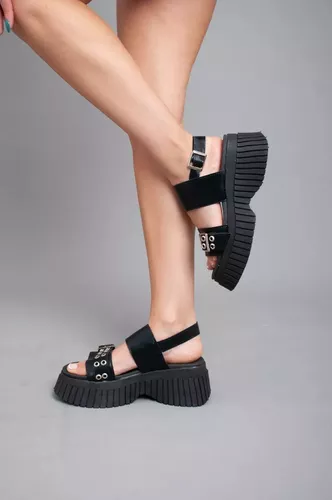 SANDALIAS ALTAS MUJER HEBILLA DOBLE FAJA CóMODA MODA ART860