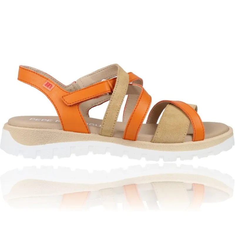 Sandalias Casual Deportivas de Piel para Mujer de Pepe Menargues 10585