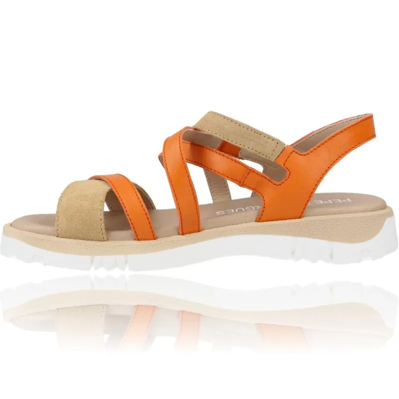 Sandalias Casual Deportivas de Piel para Mujer de Pepe Menargues 10585