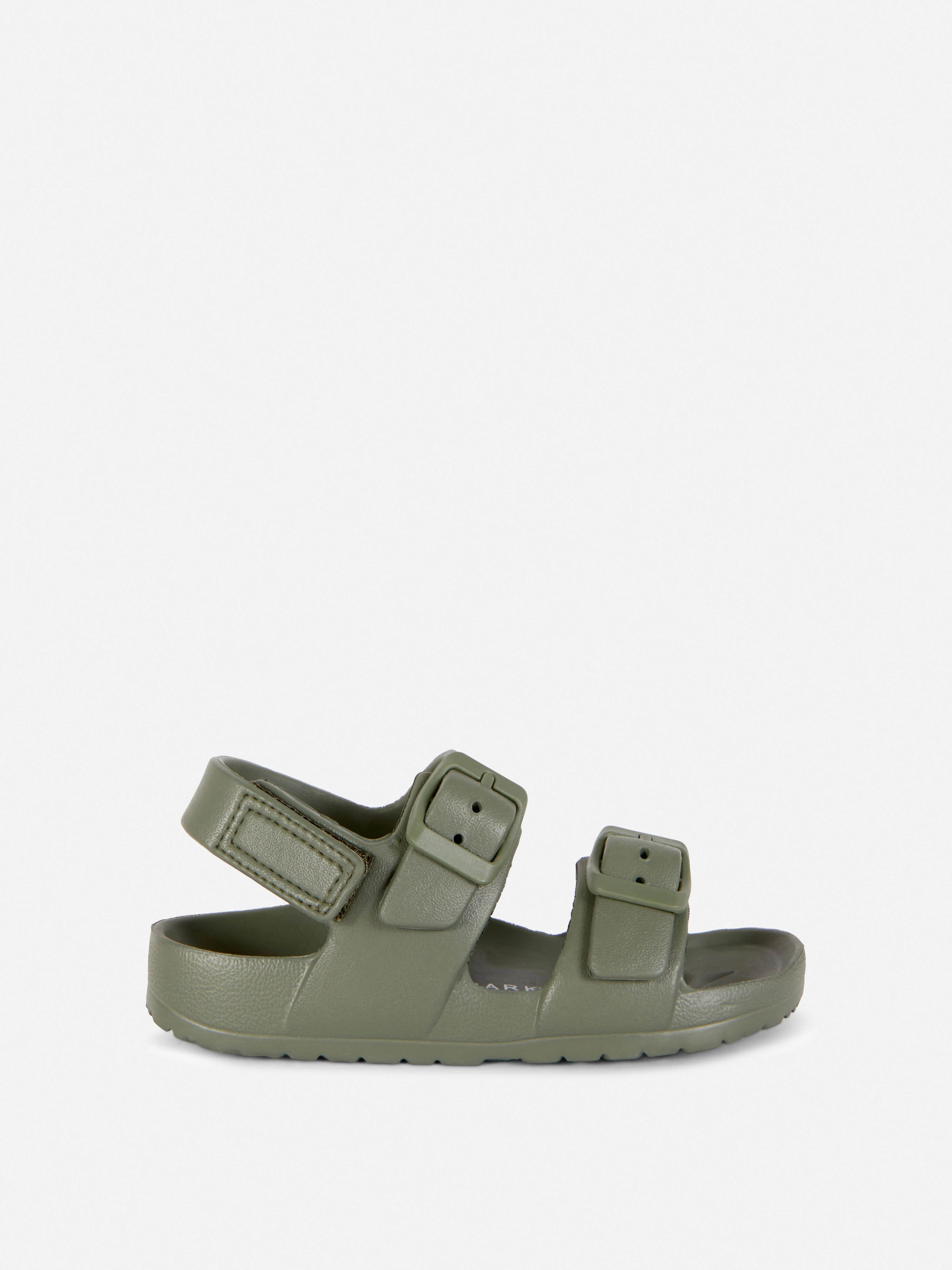 Sandalias de doble tira con hebillas