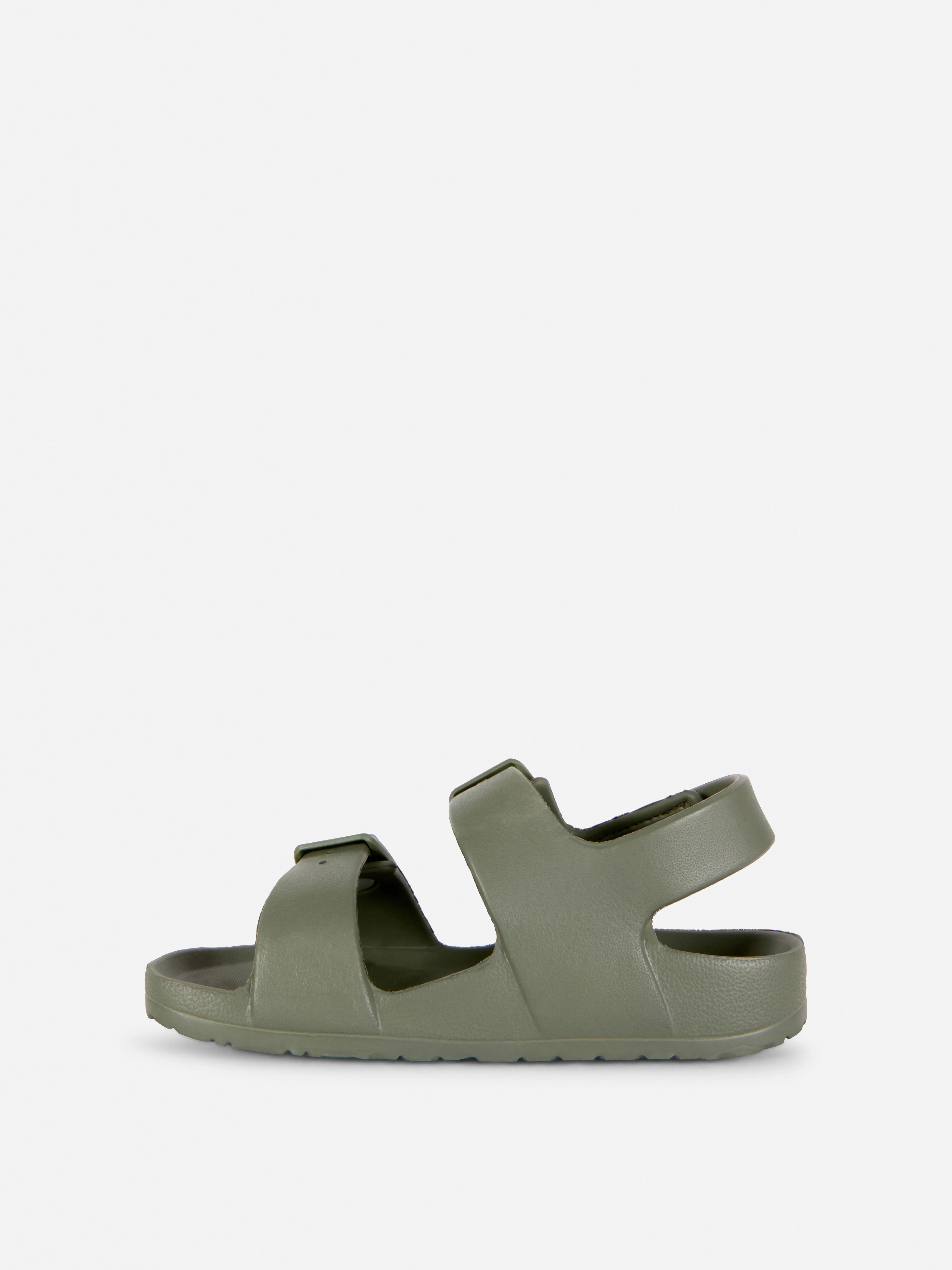 Sandalias de doble tira con hebillas