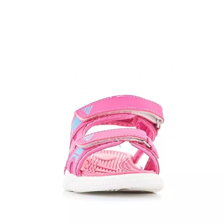 sandalias QUETS! rosa con detalles azules