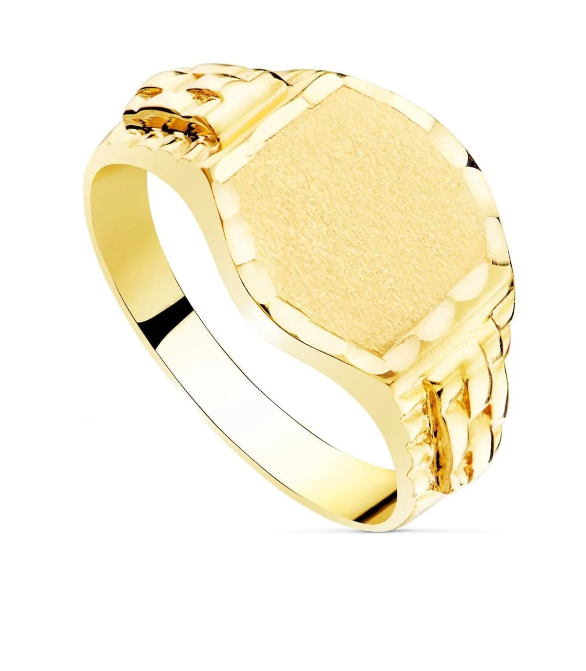 Sello caballero Francesco Amarillo Oro 18K macizo