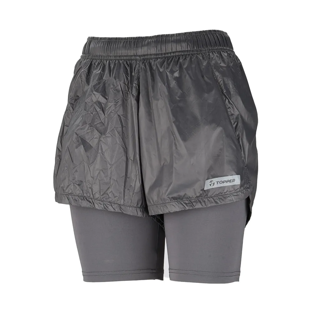 SHORT MUJER RUNNING 2 EN 1 CRINKLED