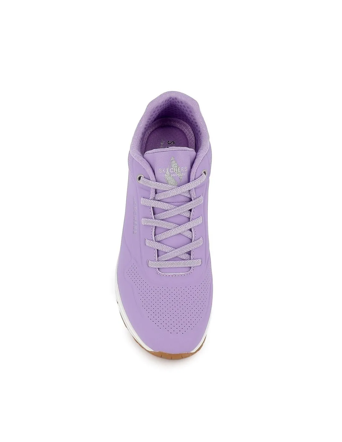 Sneakers cordones mujer camara de aire lila Skechers