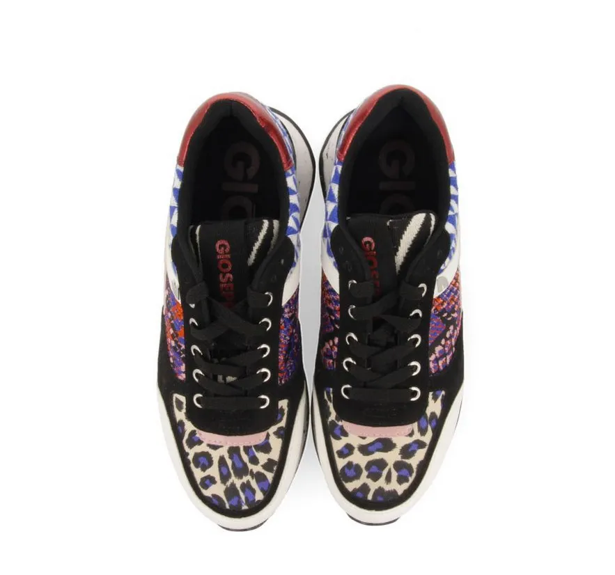 Sneakers GIOSEPPO multicolor con estampados y piezas blancas negras rojos azules y rosas para mujer mompach