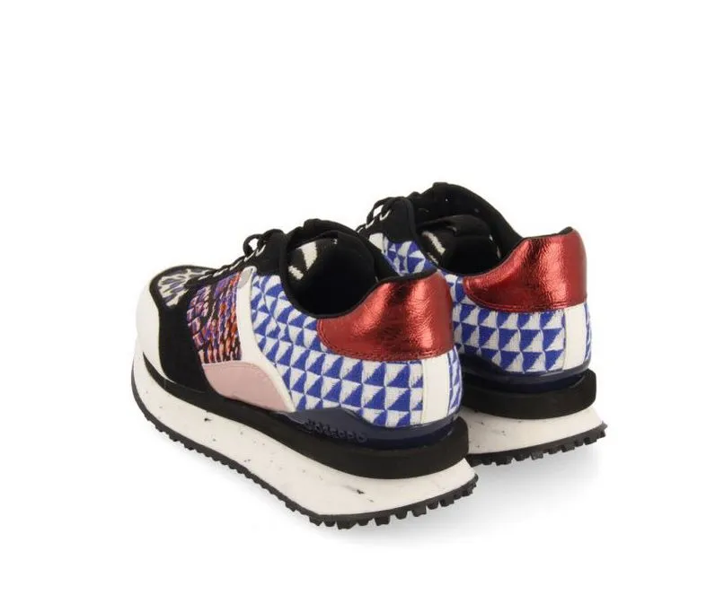 Sneakers GIOSEPPO multicolor con estampados y piezas blancas negras rojos azules y rosas para mujer mompach
