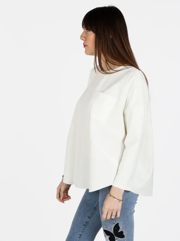 Solada Maxicamiseta oversize de mujer con bolsillo