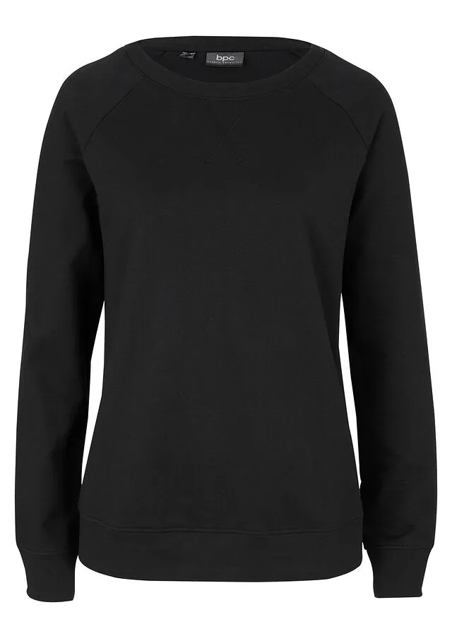 Sudadera básica con poliéster reciclado Negro