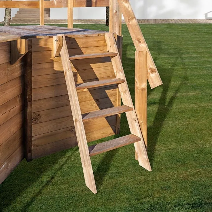 Tarima de madera Deck 1 para piscina Gre Safran 2 y Gre Vasto
