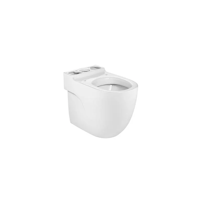Taza comfort adosada a pared con salida dual tanque bajo Blanco Meridian Roca (tanque y tapa no incluidos)