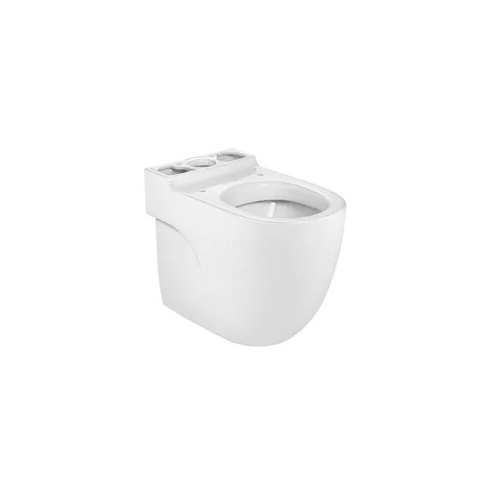 Taza comfort adosada a pared con salida dual tanque bajo Blanco Meridian Roca (tanque y tapa no incluidos)