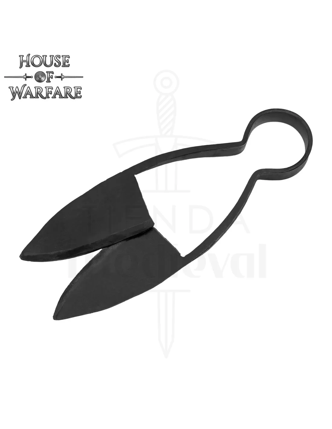 Tijeras vikingas con funda cuero (17,1 cm.)