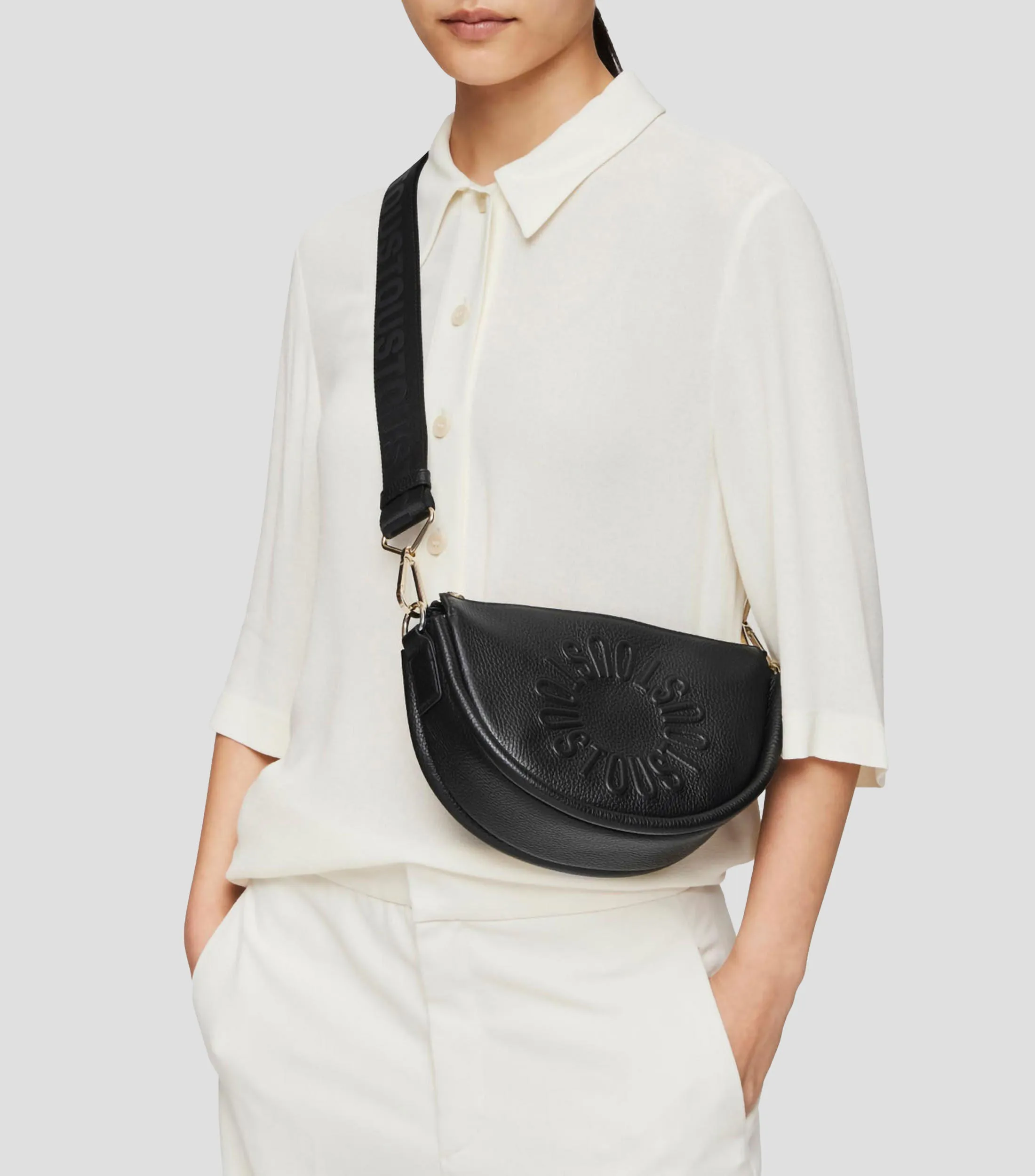 Tous Bolso Crossbody negro en piel Miranda texturizado Mujer
