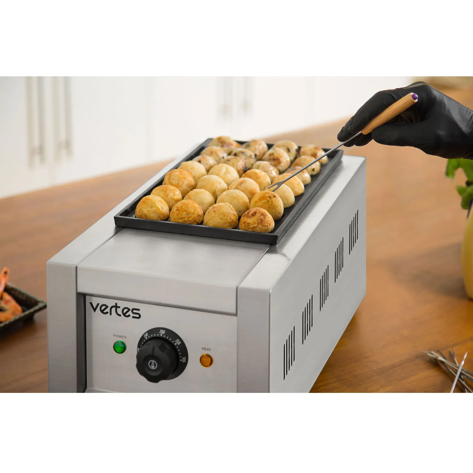 vertes Takoyaki Maker 2000 Watt con 28 pozos