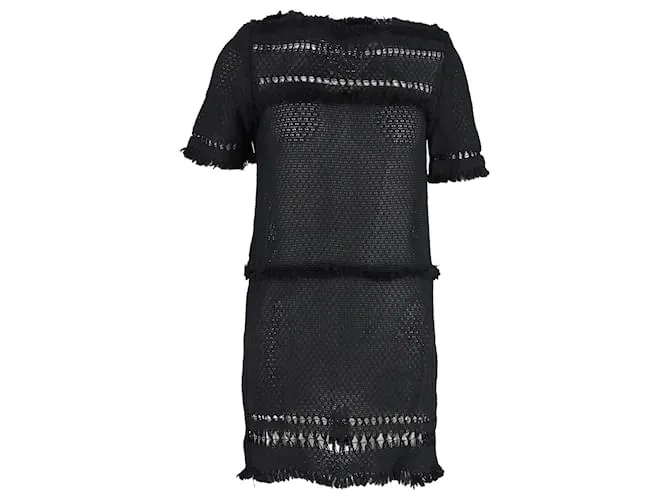 Vestido perforado Isabel Marant de viscosa negra Negro 