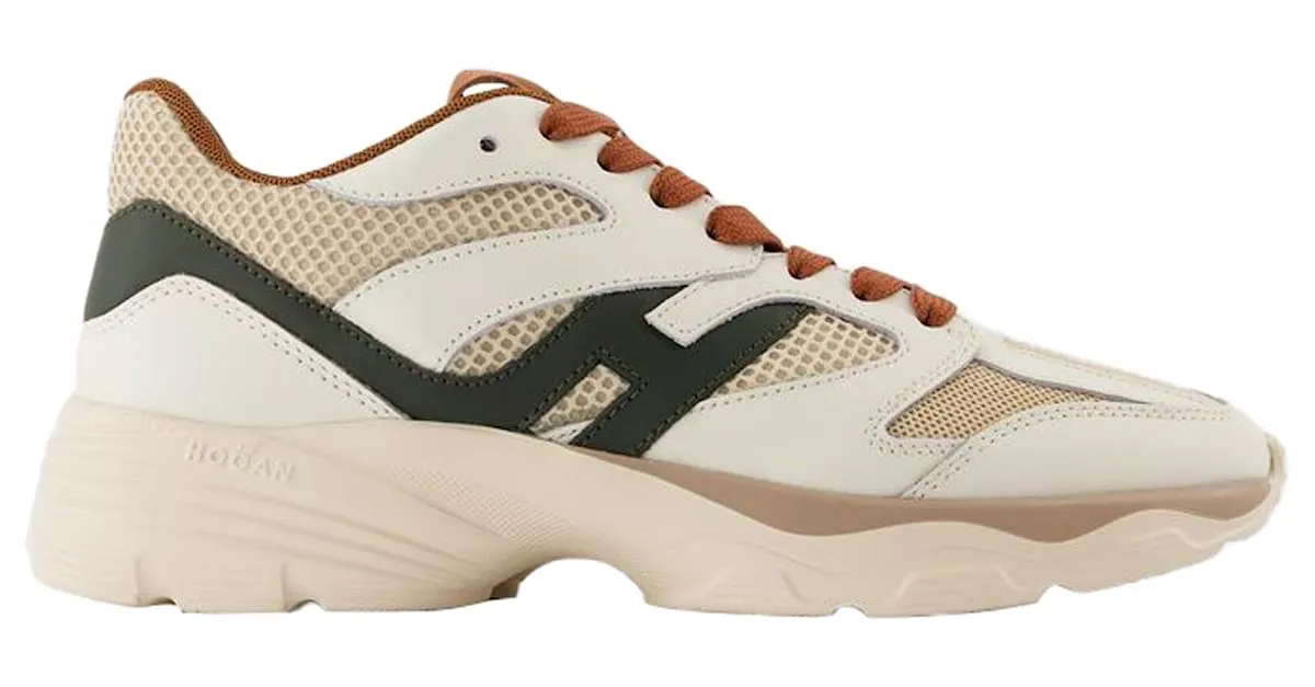 ZAPATILLAS H665  HOGAN  CUERO  MARRóN CASTAñO 