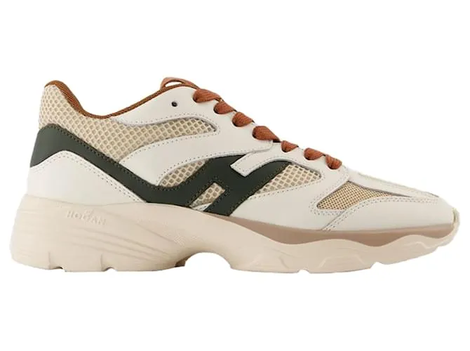 ZAPATILLAS H665  HOGAN  CUERO  MARRóN CASTAñO 