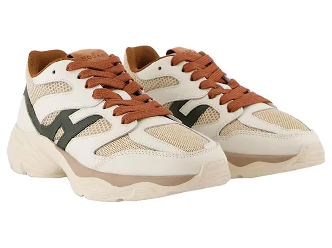 ZAPATILLAS H665  HOGAN  CUERO  MARRóN CASTAñO 