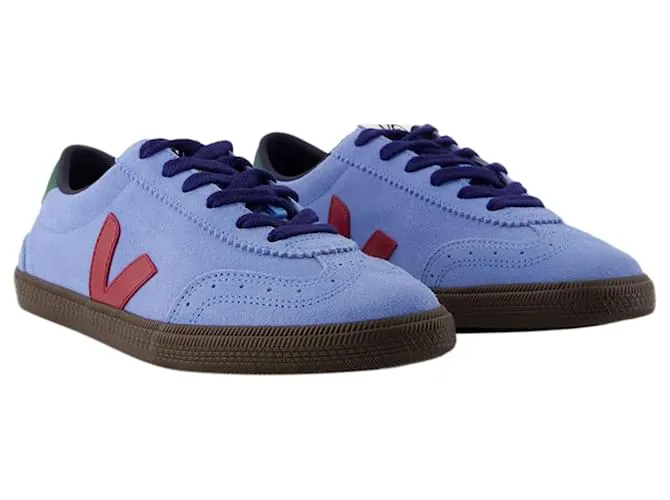 ZAPATILLAS VOLLEY  VEJA  CUERO  AZUL 
